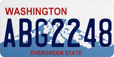 WA license plate ABG2248