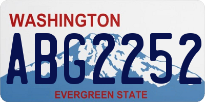 WA license plate ABG2252