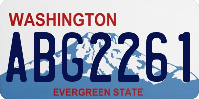 WA license plate ABG2261