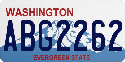 WA license plate ABG2262