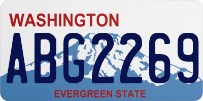WA license plate ABG2269