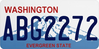 WA license plate ABG2272