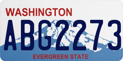WA license plate ABG2273