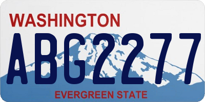 WA license plate ABG2277