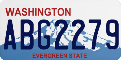 WA license plate ABG2279