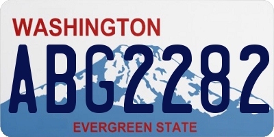 WA license plate ABG2282