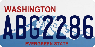 WA license plate ABG2286