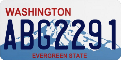 WA license plate ABG2291