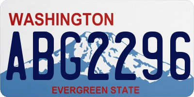 WA license plate ABG2296