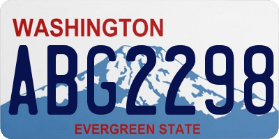 WA license plate ABG2298