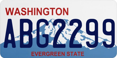 WA license plate ABG2299