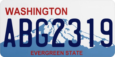 WA license plate ABG2319