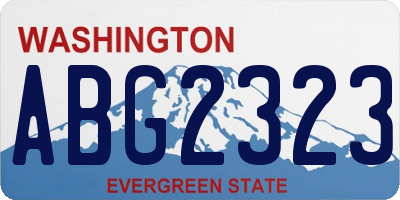 WA license plate ABG2323