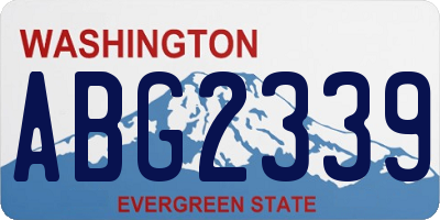 WA license plate ABG2339