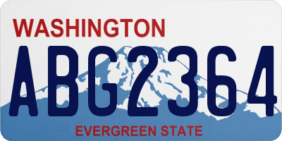 WA license plate ABG2364