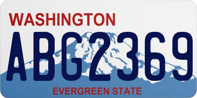 WA license plate ABG2369