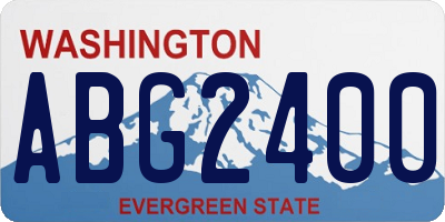 WA license plate ABG2400