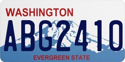 WA license plate ABG2410
