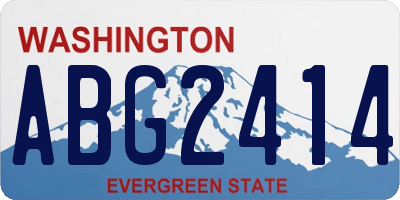WA license plate ABG2414