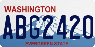 WA license plate ABG2420