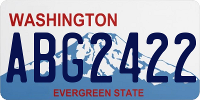 WA license plate ABG2422