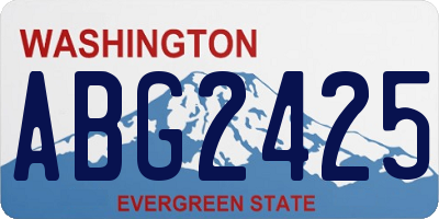 WA license plate ABG2425