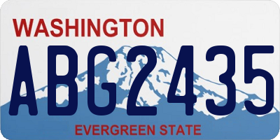 WA license plate ABG2435