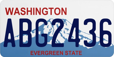 WA license plate ABG2436