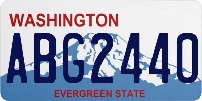 WA license plate ABG2440