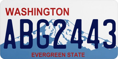 WA license plate ABG2443