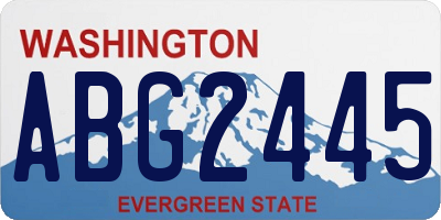 WA license plate ABG2445