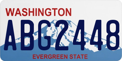 WA license plate ABG2448