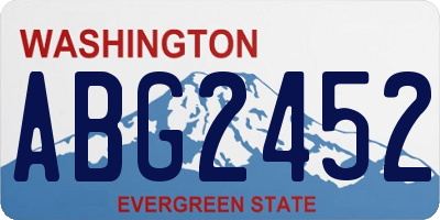 WA license plate ABG2452