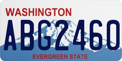 WA license plate ABG2460