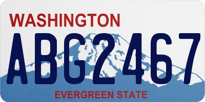 WA license plate ABG2467