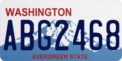 WA license plate ABG2468