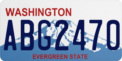 WA license plate ABG2470