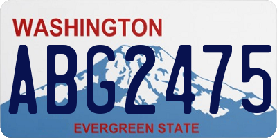 WA license plate ABG2475