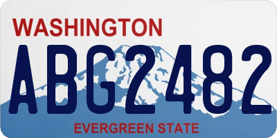 WA license plate ABG2482