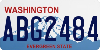 WA license plate ABG2484