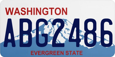 WA license plate ABG2486