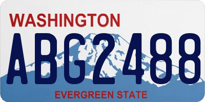 WA license plate ABG2488