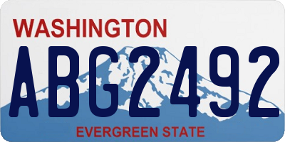 WA license plate ABG2492