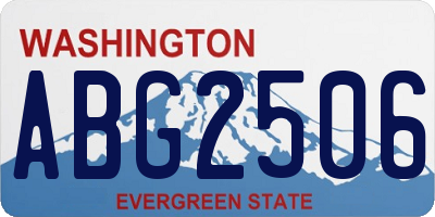 WA license plate ABG2506