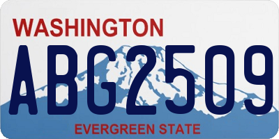 WA license plate ABG2509