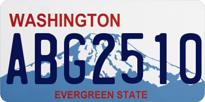 WA license plate ABG2510