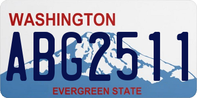 WA license plate ABG2511