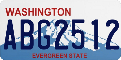 WA license plate ABG2512