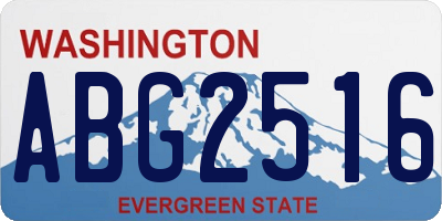 WA license plate ABG2516