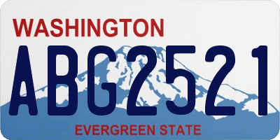 WA license plate ABG2521
